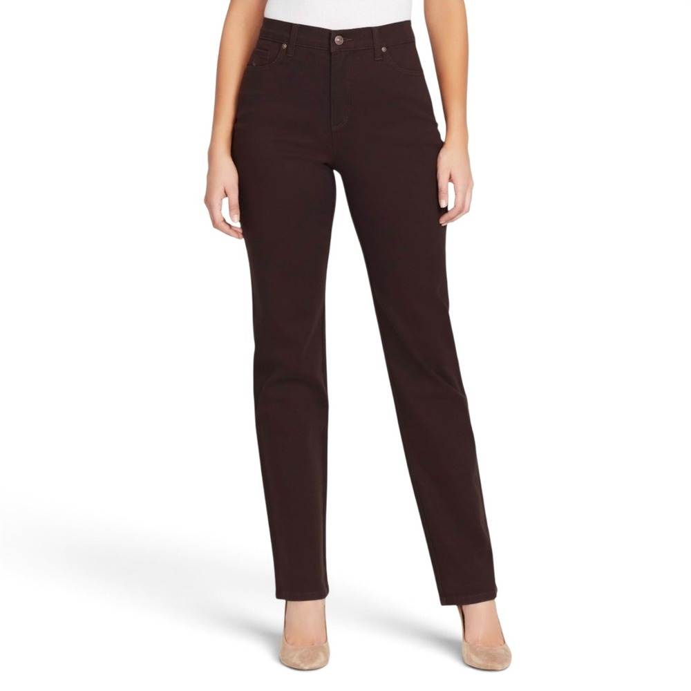 Gloria Vanderbilt Amanda Jeans Women Size 10 Brown Excellent Tapered High Rise